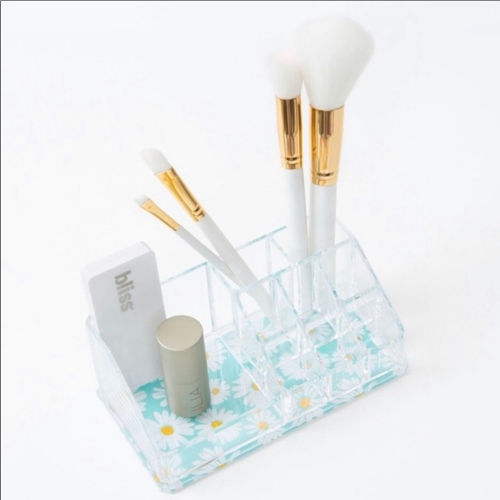 Sorbus Daisy Print Cosmetic Organizer Case